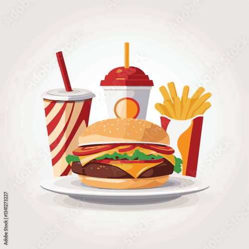 fastfood, fast, snack, food, meal, background, delicious, dinner, lunch, fat, american, unhealthy, burger, menu, restaurant, junk, isolated, meat, tasty, cheeseburger, set, hamburger, sandwich, cuisin
