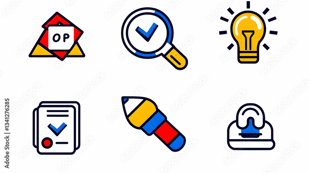 Digital Marketing Web Icons Set Line Style Digital Marketing Web Icons Set Line Style