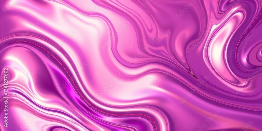 Obraz premium Fluid, polished metallic surface with swirling abstract design, abstract, copper