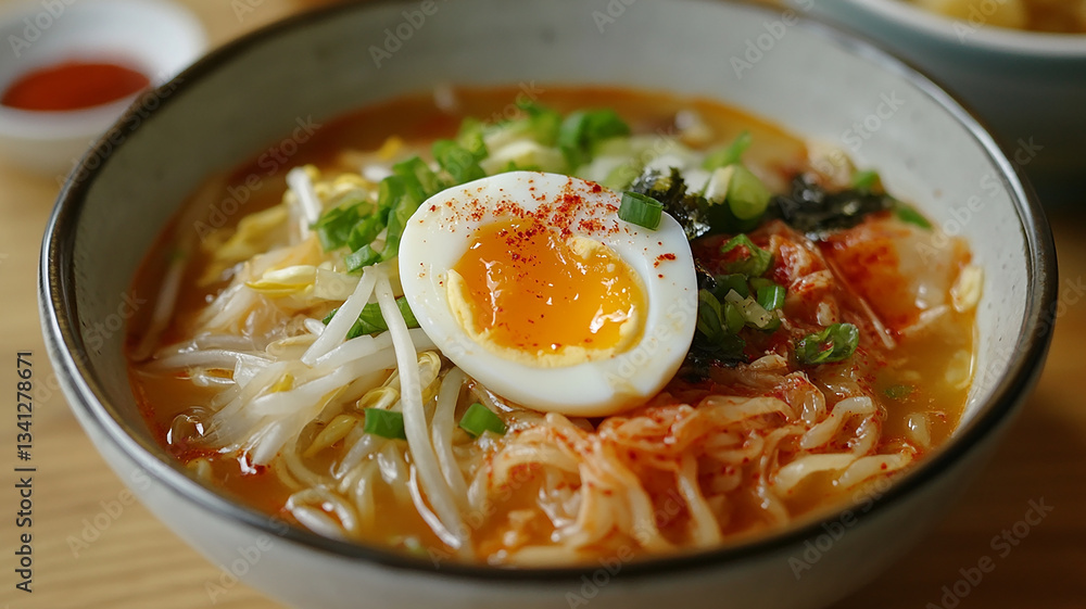 Janchi Guksu Korean Warm Noodle Somen Soup with Boiled Egg Janchi Guksu Korean Warm Noodle Somen Soup with Boiled Egg