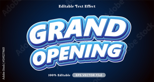 grand opening editable text effect, graphic style collection