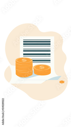 Inflation Impact on Savings Account Balance and Purchasing Power Vector Illustration
