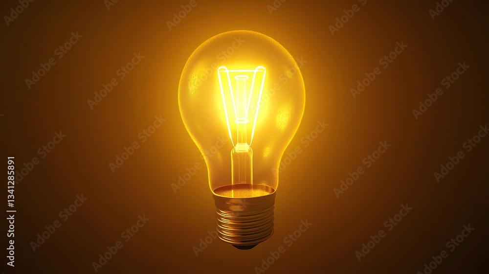 Glowing light bulb idea concept with of innovative effect representing creativity intelligence and the potential for breakthrough solutions and success Glowing light bulb idea concept with of innovative effect representing creativity intelligence and the potential for breakthrough solutions and success