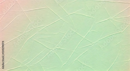 Wallpaper Mural A textured pastel green and pale pink crumble paper background with a lightly worn look, AI Generated Torontodigital.ca