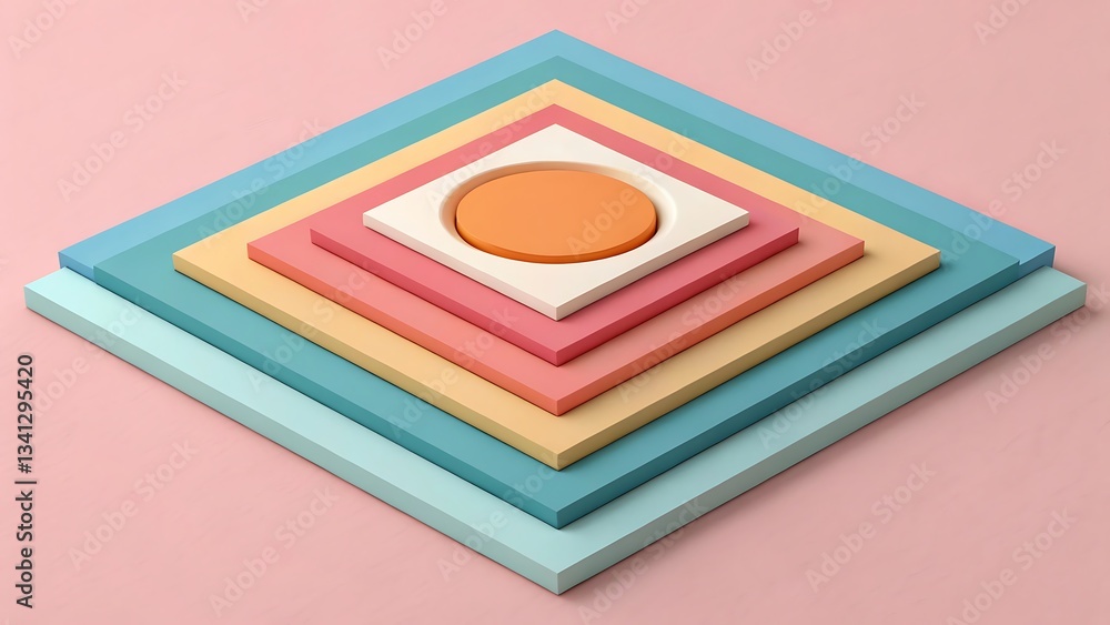 Fototapeta premium abstract geometric shapes layered square