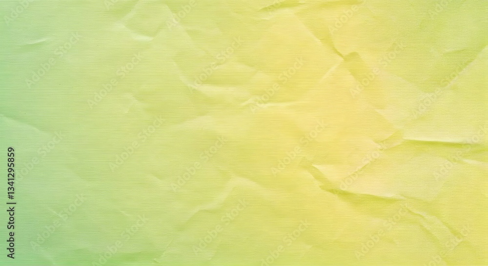 A textured pastel lime green and soft yellow paper background with mild creases, AI Generated A textured pastel lime green and soft yellow paper background with mild creases, AI Generated