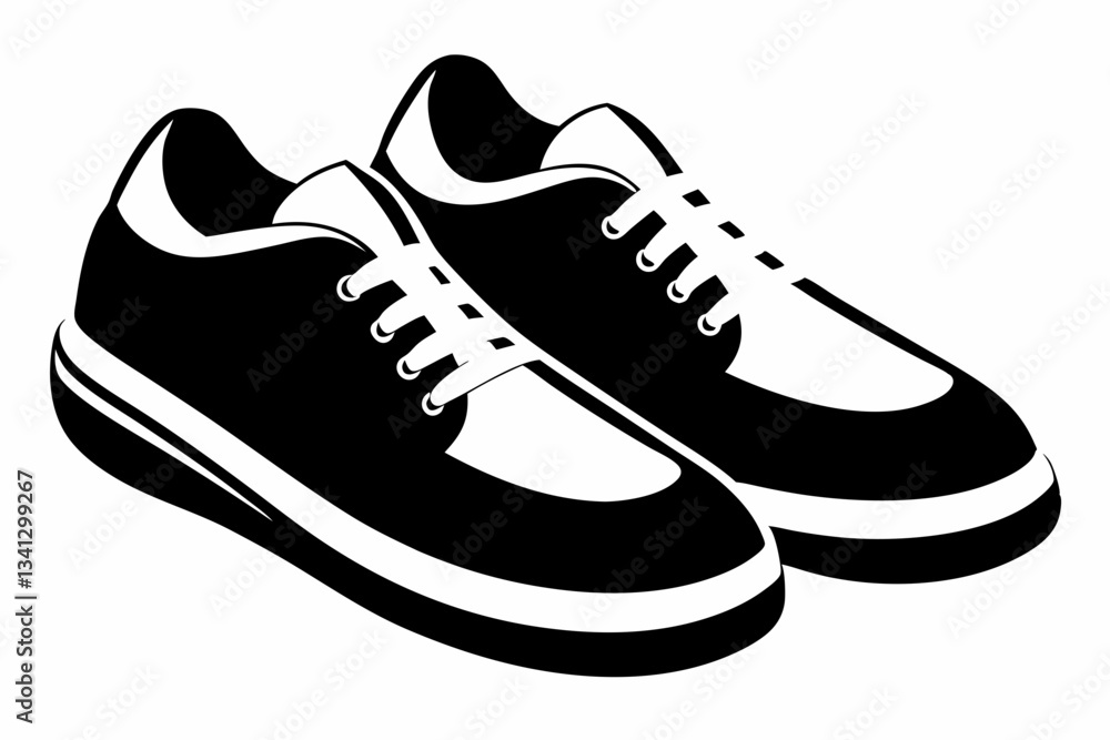 a pair of shoes line art silhouette vector illustration a pair of shoes line art silhouette vector illustration