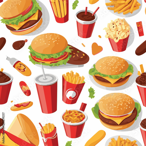 fastfood, fast, snack, food, meal, delicious, background, lunch, dinner, fat, american, burger, unhealthy, restaurant, meat, isolated, junk, menu, cheeseburger, tasty, set, hamburger, sandwich, cuisin