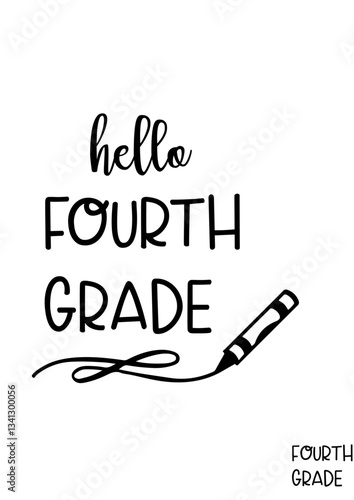 Hello [Grade] SVG Design – Fun and Customizable Back-to-School Artwork for T-Shirts, Mugs, and Classroom Decor”