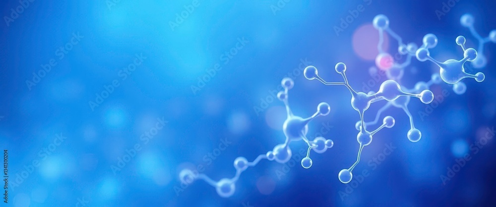 Abstract blue gradient background with translucent molecule structure, medical theme, medical, elegant Abstract blue gradient background with translucent molecule structure, medical theme, medical, elegant