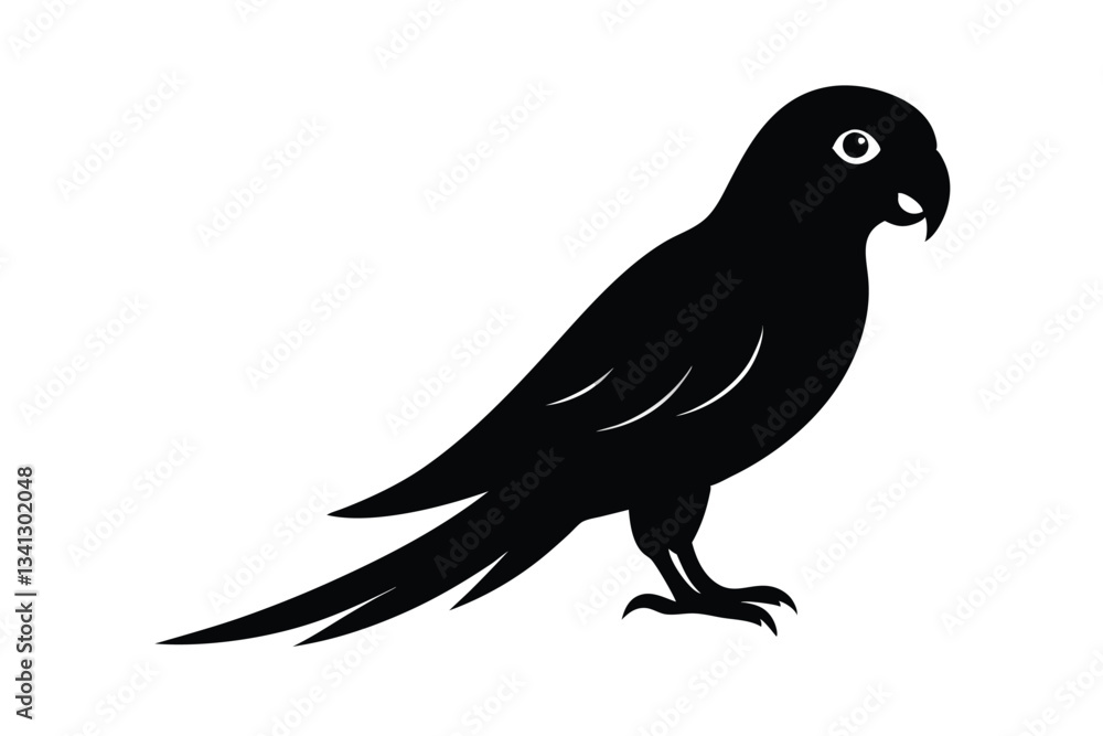 Obraz premium vector illustration of a parrot