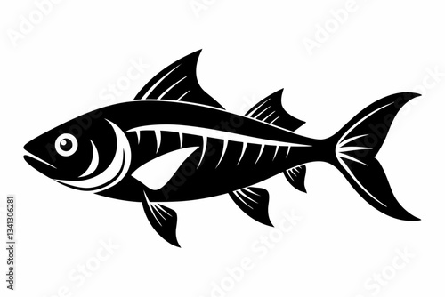 fish line art silhouette vector illustration