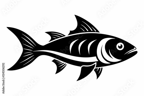 fish line art silhouette vector illustration