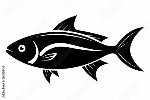 fish line art silhouette vector illustration