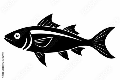 fish line art silhouette vector illustration