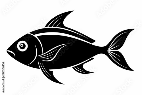 fish line art silhouette vector illustration