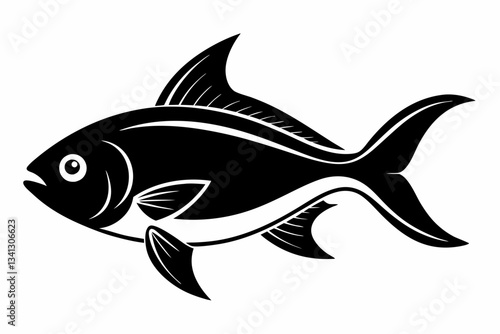 fish line art silhouette vector illustration