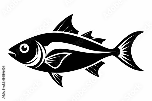 fish line art silhouette vector illustration