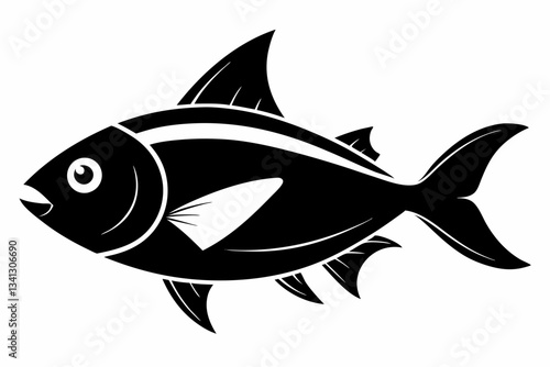 fish line art silhouette vector illustration