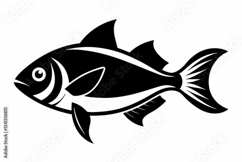 fish line art silhouette vector illustration