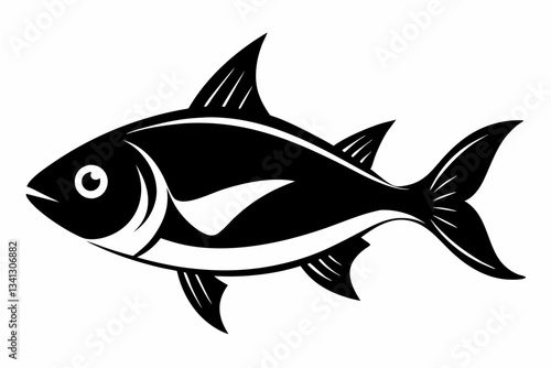 fish line art silhouette vector illustration