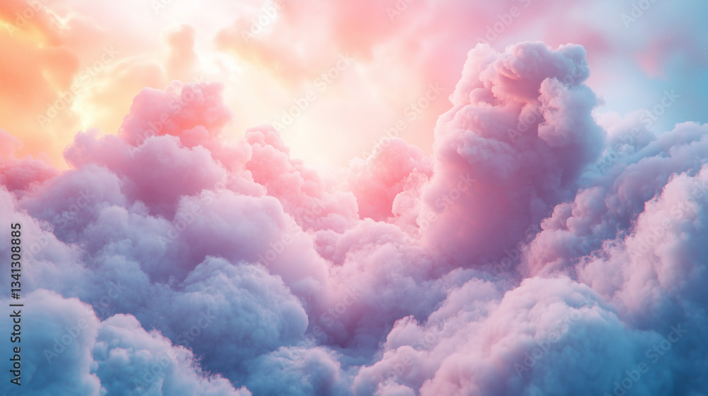 A heavenly ethereal and celestial background with soft pastel clouds and glowing light A heavenly ethereal and celestial background with soft pastel clouds and glowing light