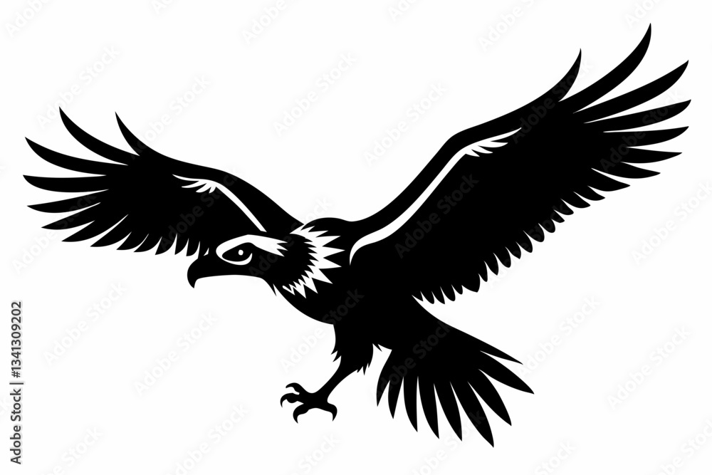 flying condor line art silhouette vector illustration flying condor line art silhouette vector illustration