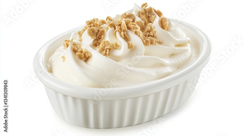 Whipped Cream Dessert with Crunchy Topping - A Delicious Treat