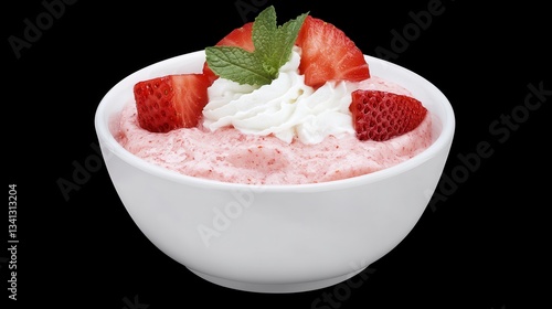 Strawberry Mousse Dessert with Whipped Cream - A Summertime Delight
