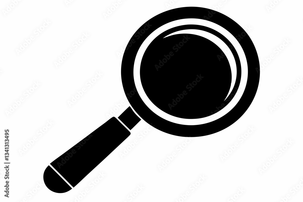 magnifying glass line art silhouette vector illustration magnifying glass line art silhouette vector illustration