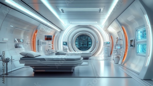 A Futuristic Medical Facility with Advanced Technology