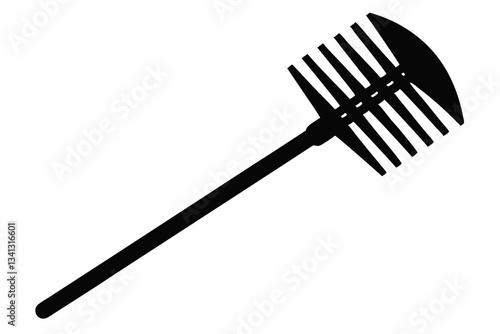rake icon line art silhouette vector illustration
