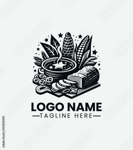 Corned Beef Logo illustrasi
