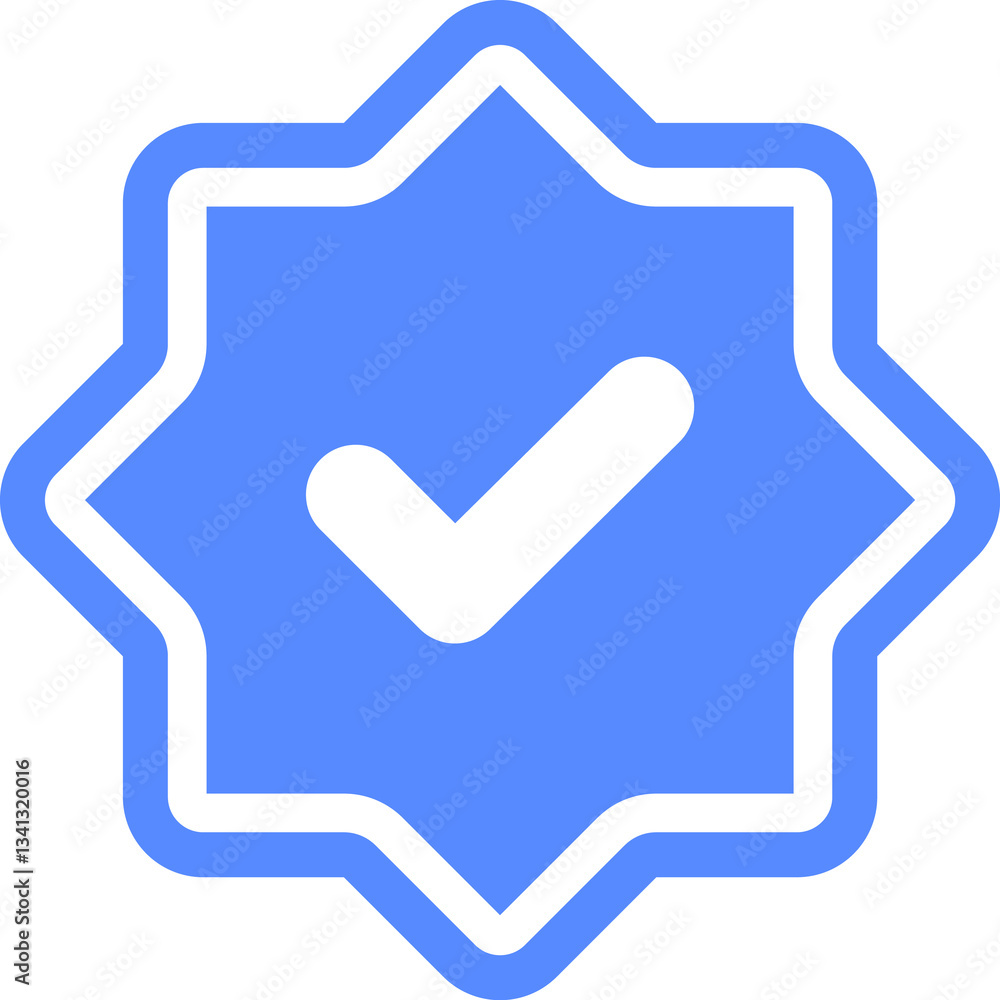 Blue check mark tick verification icon symbol Blue check mark tick verification icon symbol