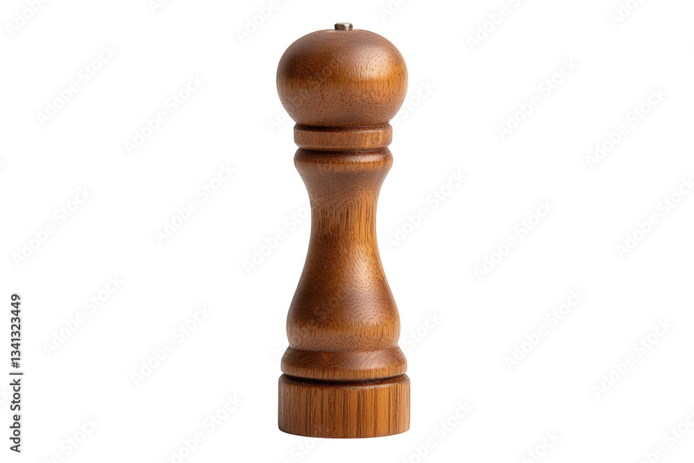 A wooden pepper mill with a smooth finish and a classic, elegant shape, ideal for seasoning dishes. A wooden pepper mill with a smooth finish and a classic, elegant shape, ideal for seasoning dishes.