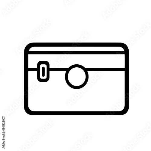 Simple black and white vector illustration of a closed treasure chest, symbolizing wealth, security, mystery, and hidden valuables.