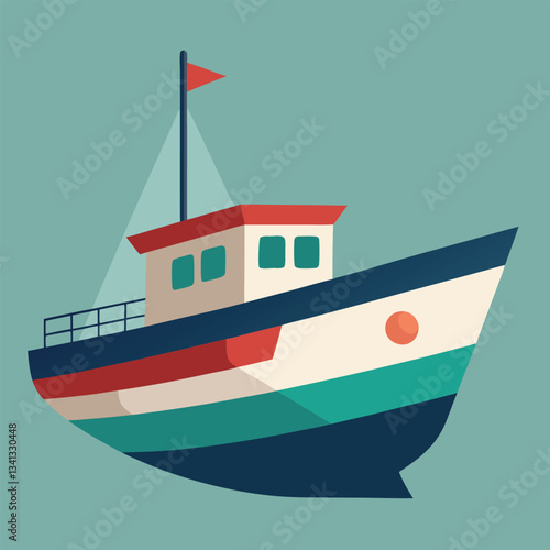 vector illustration of a boat