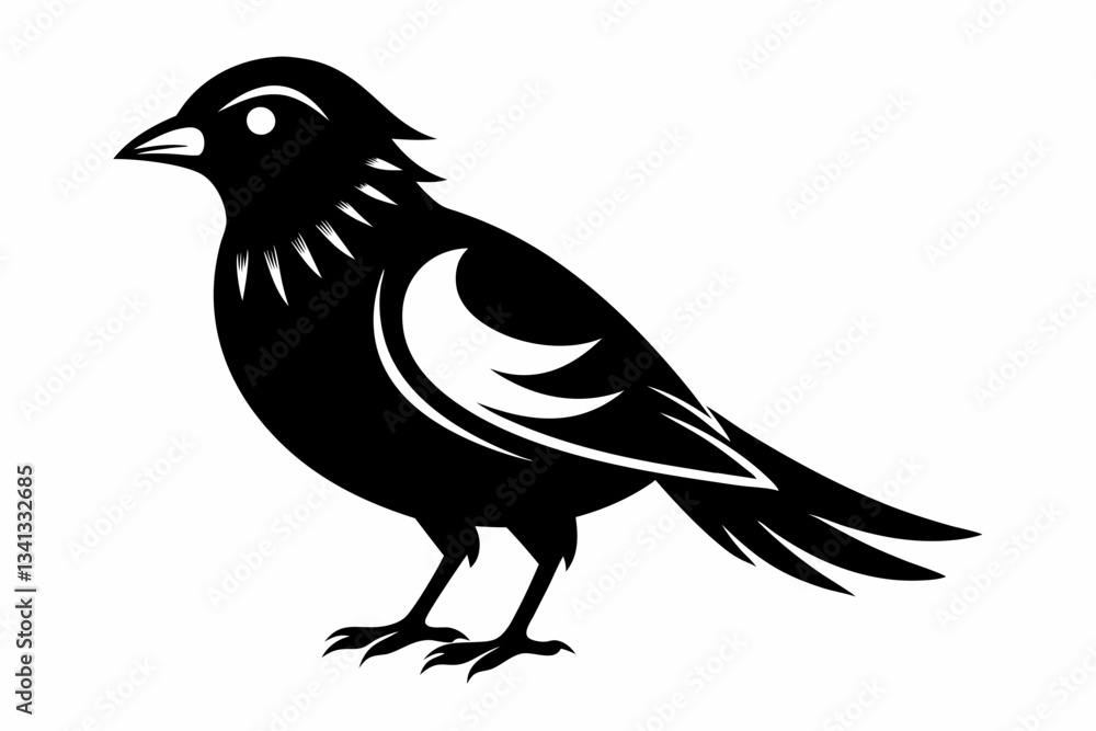 Fototapeta premium bird line art silhouette vector illustration