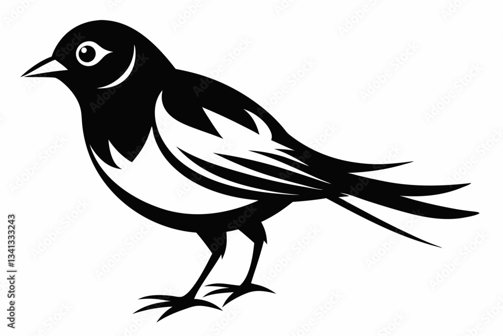 Fototapeta premium bird line art silhouette vector illustration