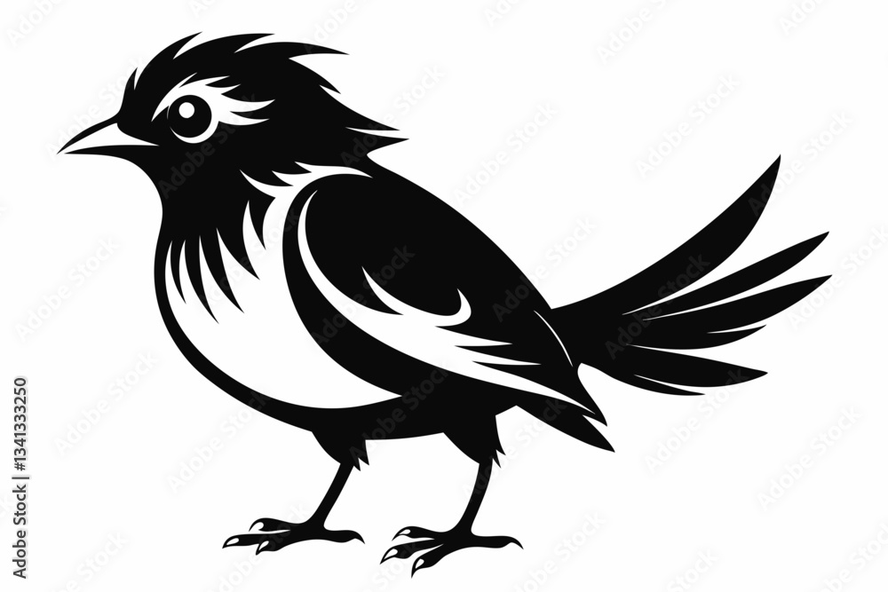 Fototapeta premium bird line art silhouette vector illustration