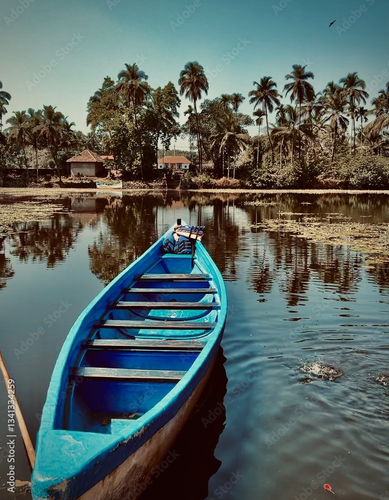 Obraz premium boat on the lake