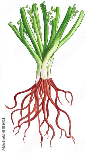 Stunning Illustration of Plant Roots - A Detailed Botanical Piece