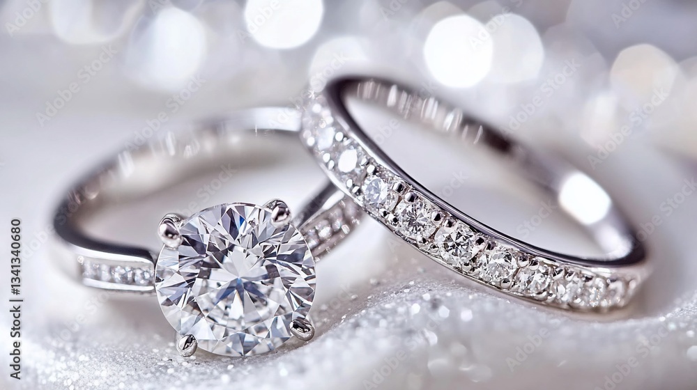 Sparkling Diamond Rings: Elegance and Commitment Sparkling Diamond Rings: Elegance and Commitment