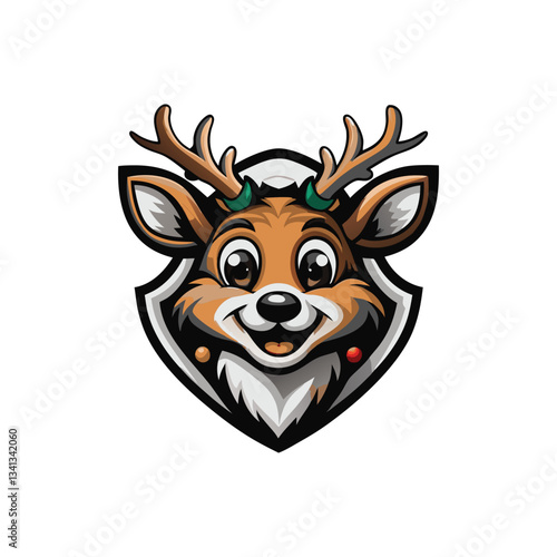 minimalist creative deer mascot logo icon vector art design