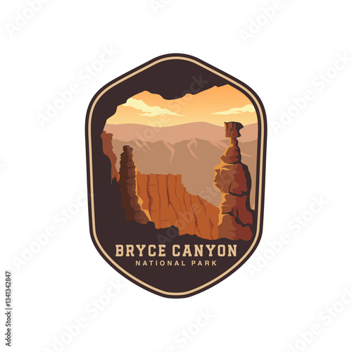 emblem sticker patch logo illustration bryce canyon