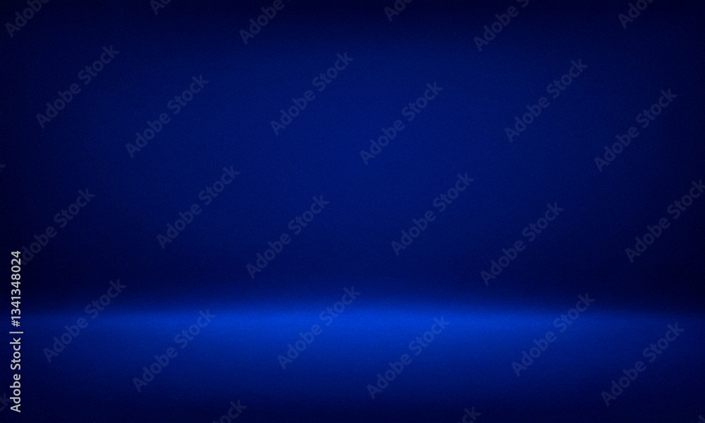 Fototapeta premium Smooth dark blue background with a black vignette, ideal for professional studio settings, business reports, digital graphics, and website templates. Elegant and versatile design.