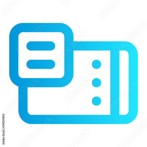 icon mobile phone with style gradient