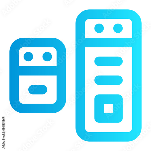 icon responsive design with style gradient