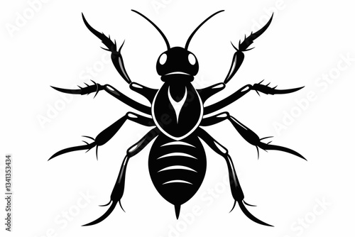 termite line art silhouette vector illustration