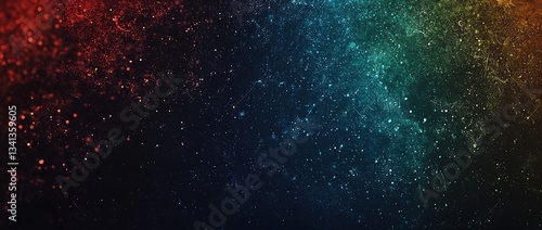 The concept of communication technology is depicted through an abstract background of colorful lines